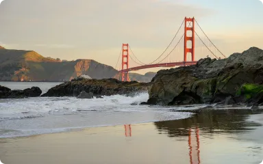 Golden Gate Bridge on the San Francisco Bay